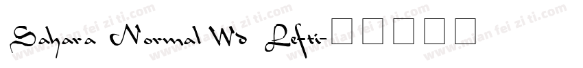 Sahara Normal Wd Lefti字体转换